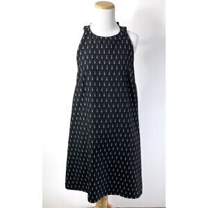 Hutch Hot Pink Lipstick Print Black Halter-neck A-line Novelty Dress Size Large